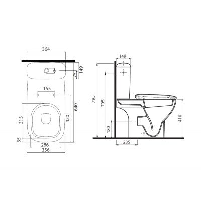 Koło Style zestaw WC kompakt Reflex biały L29000900