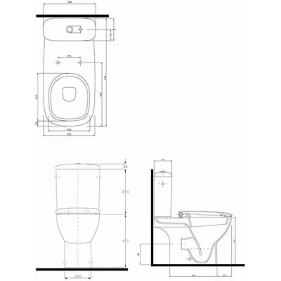 Koło Style zestaw WC kompaktowy biały L29000000
