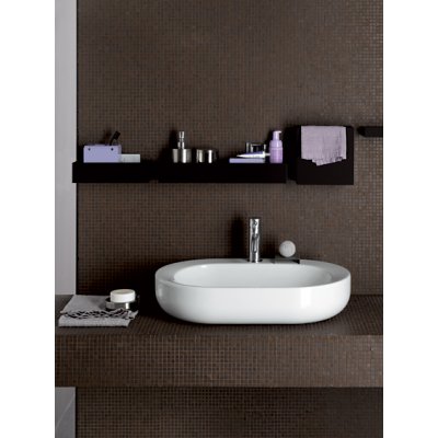 Koło Cocktail umywalka 65x42 cm nablatowa owalna Reflex biała L31665900