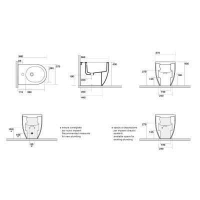 Kerasan Flo bidet stojący biały 312201