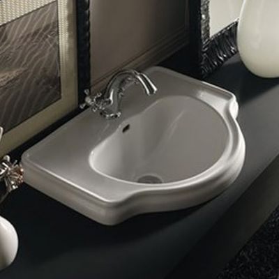 Kerasan Retro umywalka 62x46 cm wpuszczana biała 103001