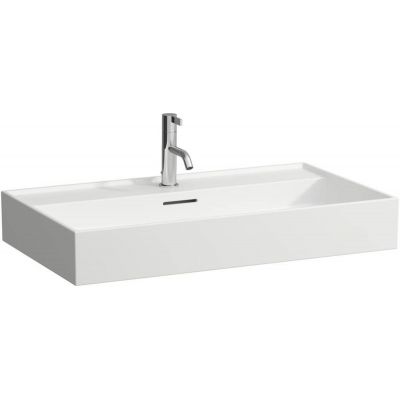 Laufen Kartell umywalka 80x46 cm prostokątna ścienna-meblowa biała H8103367571041