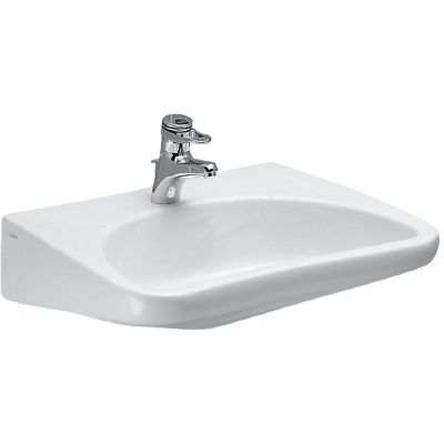 Laufen Pro Liberty umywalka 66x55 cm owalna ścienna dla niepełnosprawnych biała H8106030000001