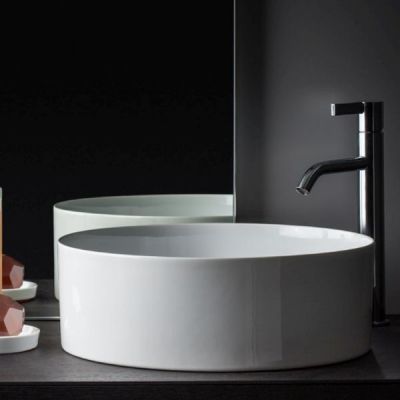 Laufen Living umywalka 37 cm okrągła nablatowa biała H8114357571121