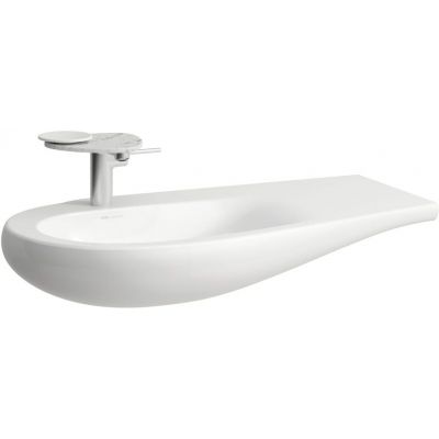 Laufen Il Bagno Alessi umywalka 90x50 cm ścienna lewa Laufen Clean Coat biała H8149754001041