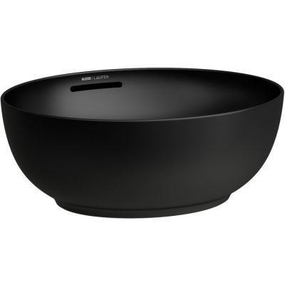 Laufen Ilbagnoalessi umywalka 45x40 cm owalna nablatowa czarny mat H8189767161091