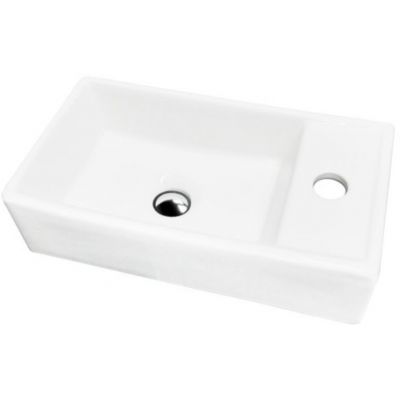 LaVita Gila umywalka 42x23 cm prostokątna nablatowa biała