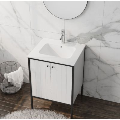 LaVita Mimir umywalka 61x46,5 cm prostokątna meblowa biała