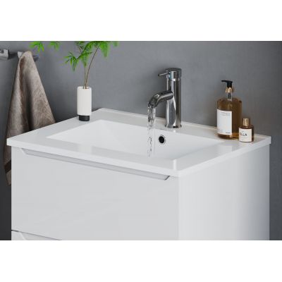 Megstyl Sona umywalka 61x46,5 cm prostokątna wpuszczana biała 3191