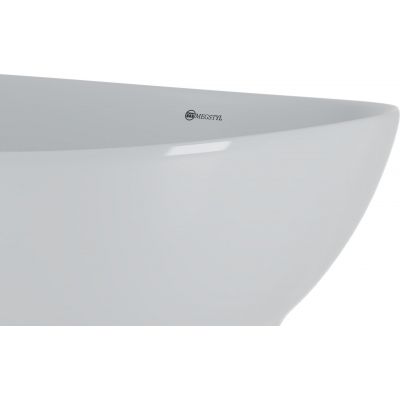 Megstyl Zora umywalka 41x34 cm owalna nablatowa biała 3192