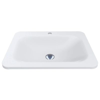 Miraggio California Matt umywalka 61,4x45,6 cm prostokątna wpuszczana biały mat 0000159