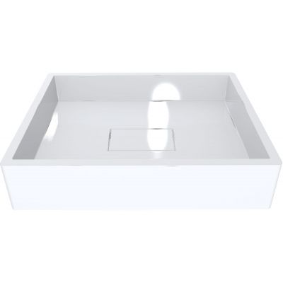 Miraggio Capri umywalka 49x39 cm nablatowa prostokątna biały połysk 0000160