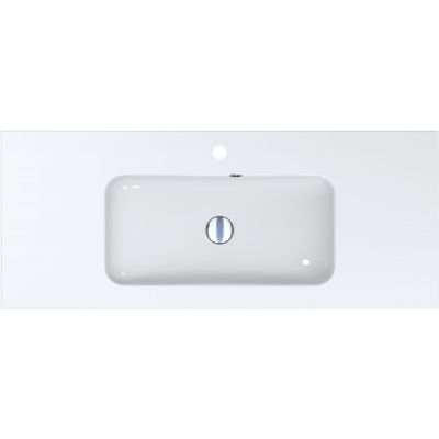 Miraggio Della umywalka 110x45 cm wpuszczana prostokątna biały połysk 0000170