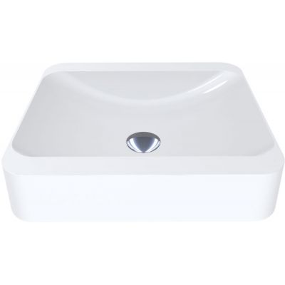 Miraggio Geneva umywalka 45,5x39,5 cm nablatowa prostokątna biały połysk 0000201