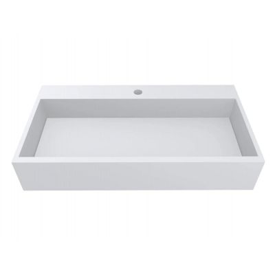 Miraggio Mares 800 Matt umywalka 80x42,5 cm prostokątna nablatowa biały mat 0000216