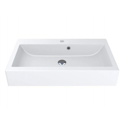 Miraggio Oskar Matt umywalka 79,3x42,3 cm prostokątna nablatowa biały mat 0000229