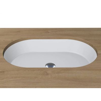 Miraggio Rome umywalka 55x35 cm owalna podblatowa biały mat 0000233