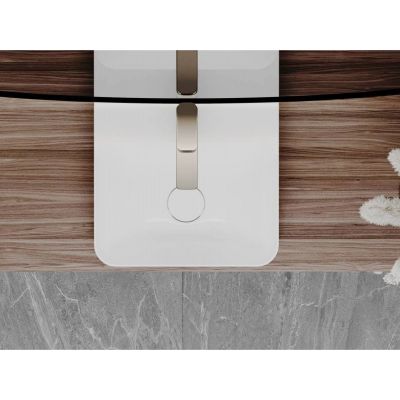 Miraggio Speed umywalka 43x39 cm prostokątna nablatowa biały połysk 0000238