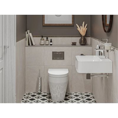 Miraggio Speed umywalka 43x39 cm prostokątna nablatowa biały połysk 0000238