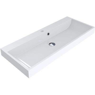 Miraggio Varna umywalka 99,4x41,8 cm nablatowa prostokątna biały połysk 0000252