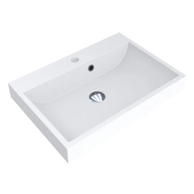 Miraggio Varna Miramarble Mat umywalka 59,7x41,8 cm prostokątna ścienna biały mat 0000255