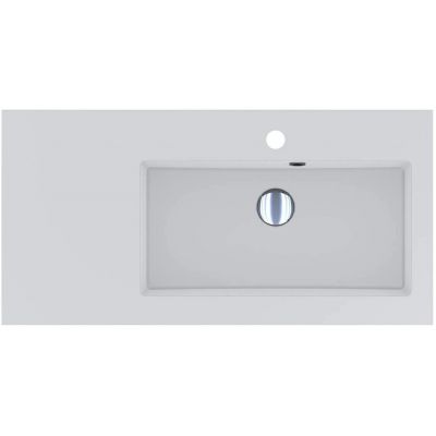 Miraggio Barcelona R Matt umywalka 80x40 cm prostokątna wpuszczana biały mat 0000488