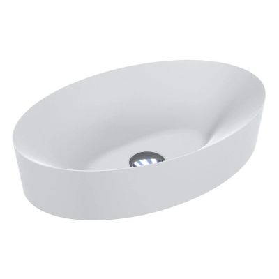 Miraggio Santiago Matt umywalka 50x32 cm owalna wpuszczana biały mat 0000697