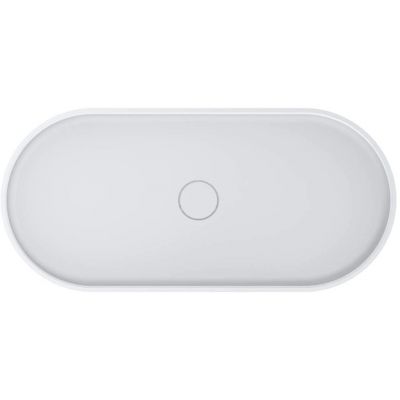 Miraggio Marta 900 Matt umywalka 90x42 cm owalna nablatowa biały mat 0000732