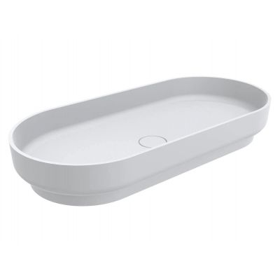 Miraggio Marta 900 Matt umywalka 90x42 cm owalna nablatowa biały mat 0000732
