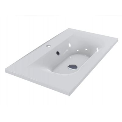 Miraggio Delhi umywalka 79,4x44,6 cm prostokątna wpuszczana biała 0000786