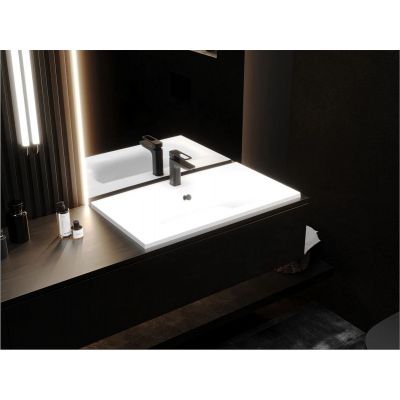 Miraggio Delhi umywalka 79,4x44,6 cm prostokątna wpuszczana biała 0000786