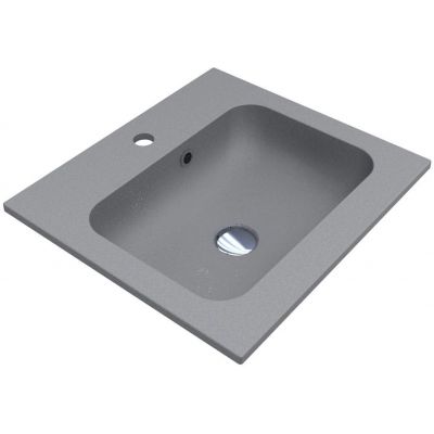 Miraggio Della Mirastone umywalka 50,1x45,1 cm prostokątna wpuszczana szary mat 0000985