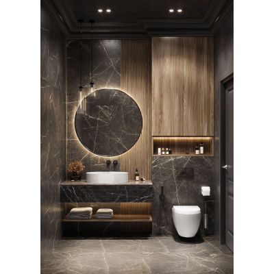 Miraggio Kira umywalka 60x40 cm owalna nablatowa biała 0001005