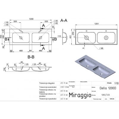 Miraggio Della Mirasoft umywalka 120,1x50,1 cm prostokątna wpuszczana biały mat 0001015