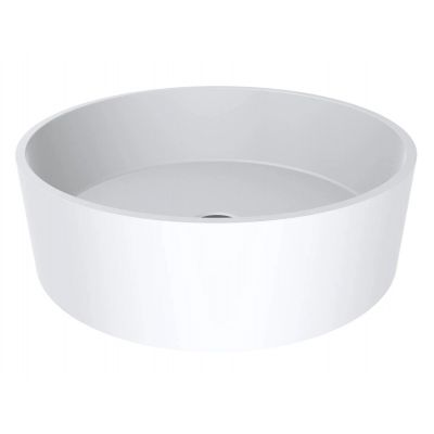 Miraggio Sofia Mirasoft umywalka 47x47 cm okrągła nablatowa biały mat 0001049