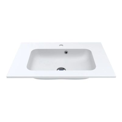 Miraggio Della Mirasoft umywalka 70x45 cm prostokątna wpuszczana biały mat 0001069