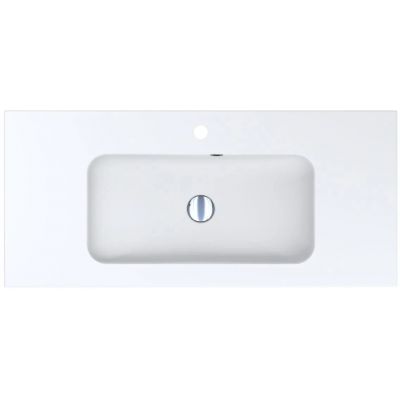 Miraggio Della Mirasoft umywalka 100,1x45,1 cm prostokątna wpuszczana biały mat 0001072