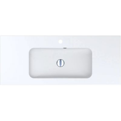 Miraggio Della Mirasoft umywalka 110,1x45,1 cm prostokątna wpuszczana biały mat 0001074