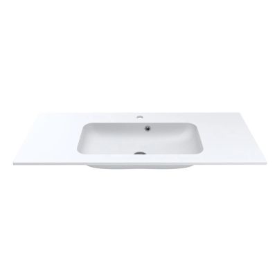 Miraggio Della Mirasoft umywalka 110,1x45,1 cm prostokątna wpuszczana biały mat 0001074