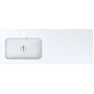 Miraggio Della L Mirasoft umywalka 120x45,1 cm prostokątna wpuszczana biały mat 0001076