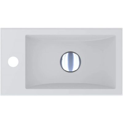 Miraggio Faro Mirasoft umywalka 40,8x22,7 cm prostokątna nablatowa biały mat 0001081
