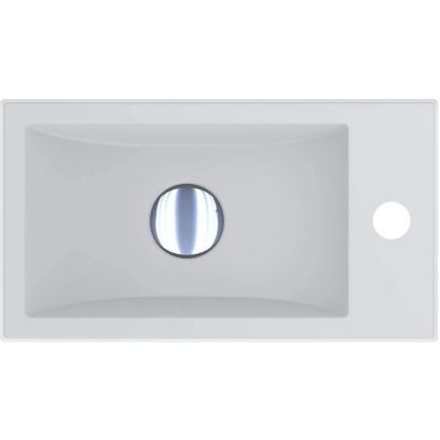Miraggio Faro L Mirasoft umywalka 40,8x22,7 cm prostokątna nablatowa biały mat 0001082