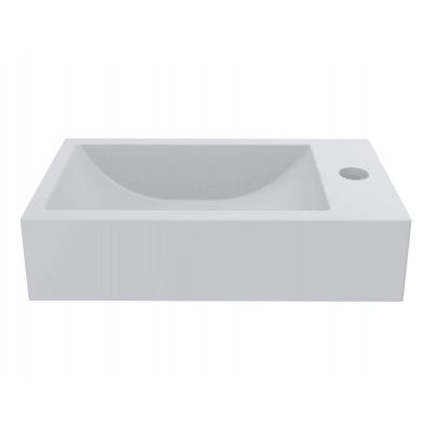 Miraggio Faro L Mirasoft umywalka 40,8x22,7 cm prostokątna nablatowa biały mat 0001082