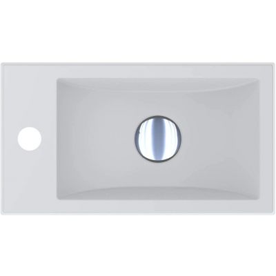 Miraggio Faro R Mirasoft umywalka 40,8x22,7 cm prostokątna ścienna-nablatowa biały mat 0001083