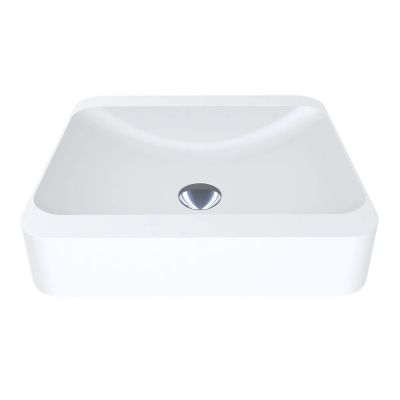 Miraggio Geneva Mirasoft umywalka 43,9x38,9 cm prostokątna nablatowa biały mat 0001087