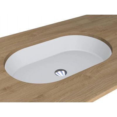 Miraggio Rome umywalka 55x35 cm owalna podblatowa biały mat 0001113 