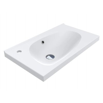 Miraggio Titania Mirasoft umywalka 69,5x39,6 cm prostokątna wpuszczana biały mat 0001121