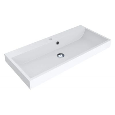 Miraggio Varna umywalka 89,7x41,7 cm prostokątna ścienna biały mat 0001122