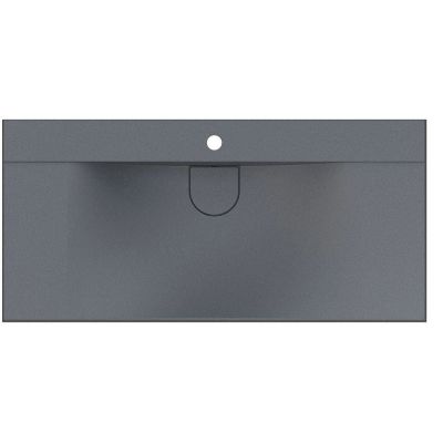Miraggio Fly Mirastone umywalka 100x48 cm prostokątna nablatowa szary mat 0001454