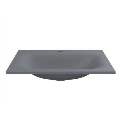 Miraggio Jessel Mirastone umywalka 60x45 cm prostokątna wpuszczana szary mat 0001463
